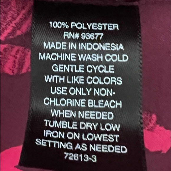 Worthington Button Up Blouse Women Size XL Burgundy Pink Long Sleeve New NWT - Picture 4 of 5